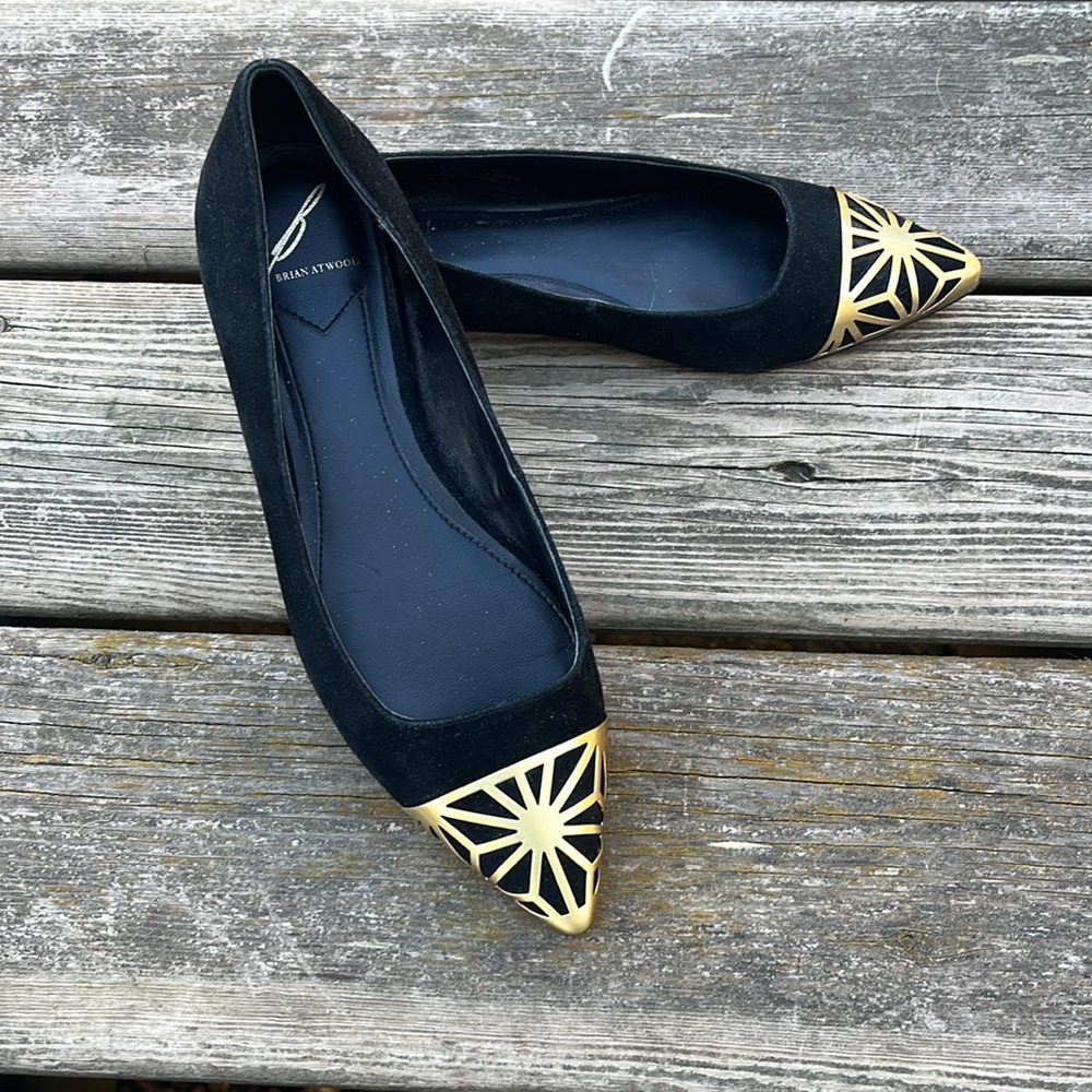 Brian Atwood Flats Pointy Toe 6.5 - Picture 6 of 9